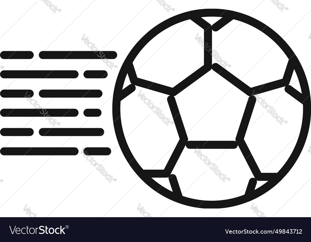 Speed of soccer ball icon outline run fast Vector Image