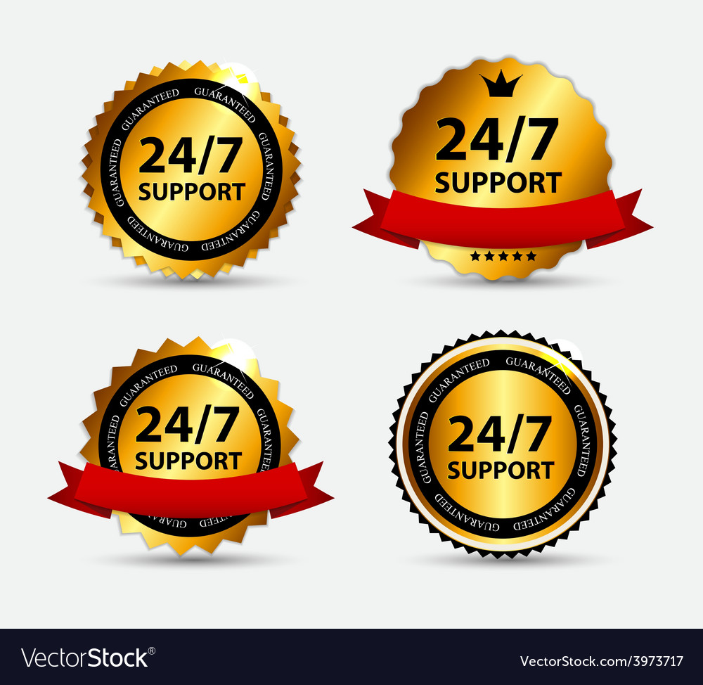 24-7 Support Sign Label Vorlage