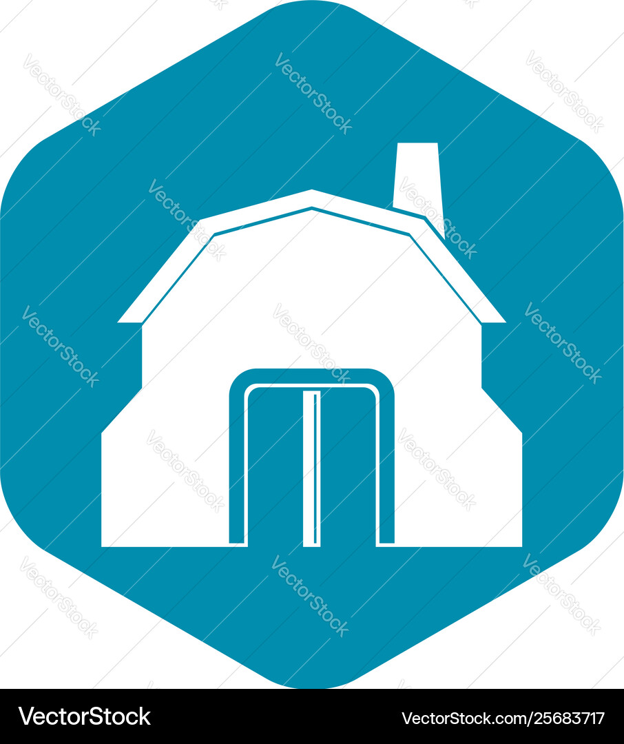 Blacksmith workshop building icon simple Vector Image