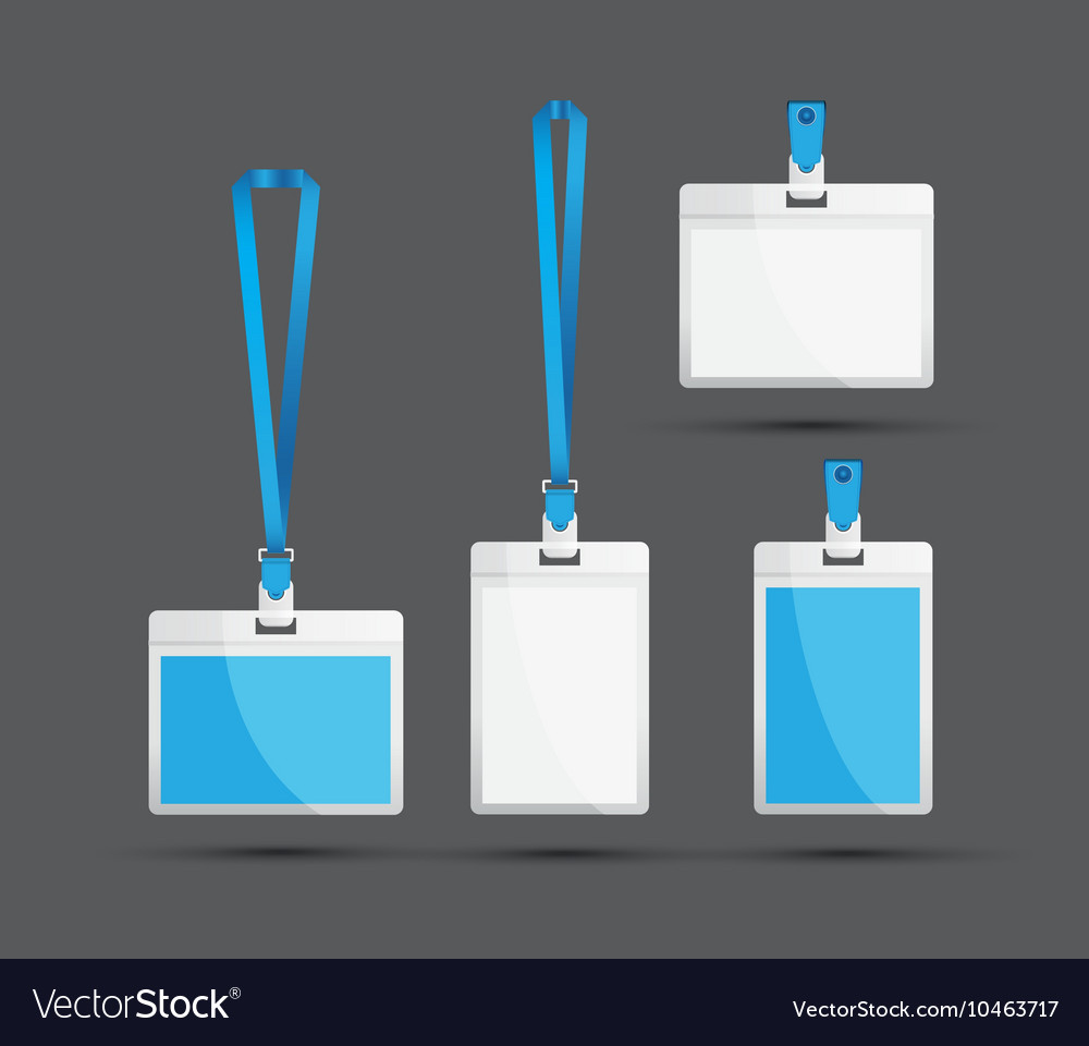 Blue lanyards Royalty Free Vector Image - VectorStock