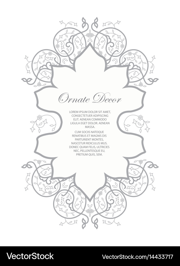 Decorative frame elegant element for Royalty Free Vector