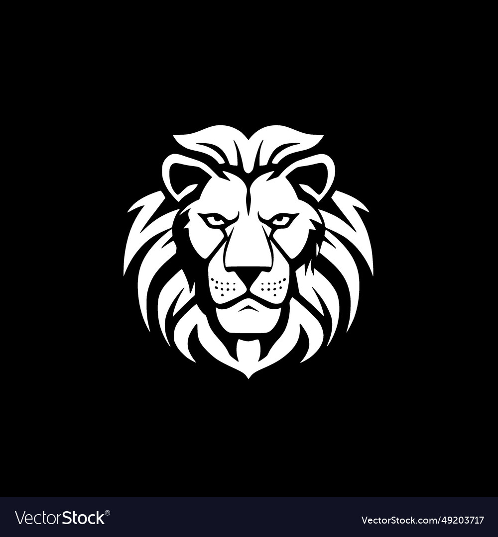 Lion - black and white isolated icon