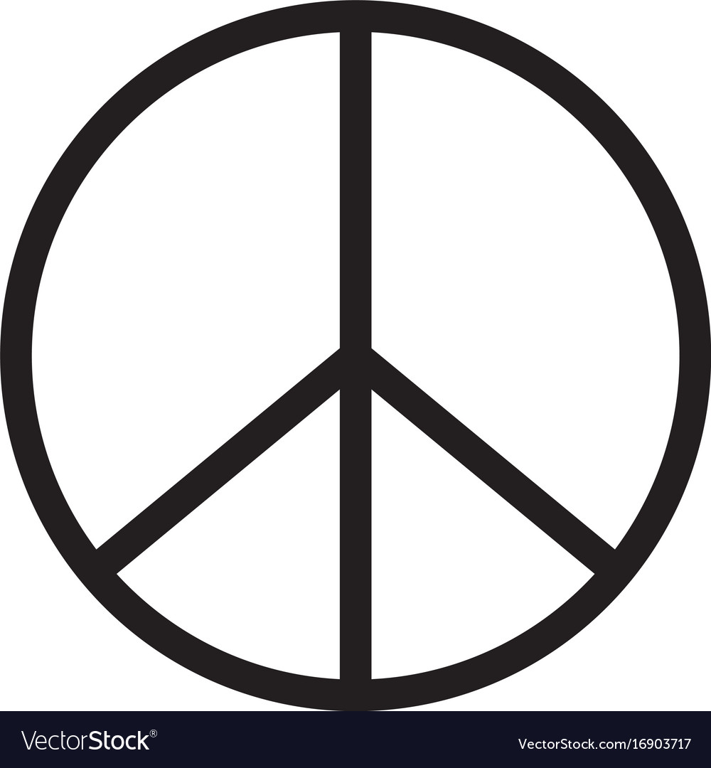 Download Peace icon on white background peace sign Vector Image