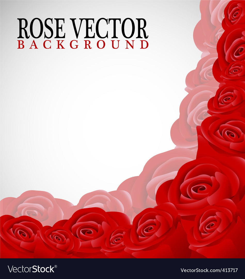 Rose corner background Royalty Free Vector Image