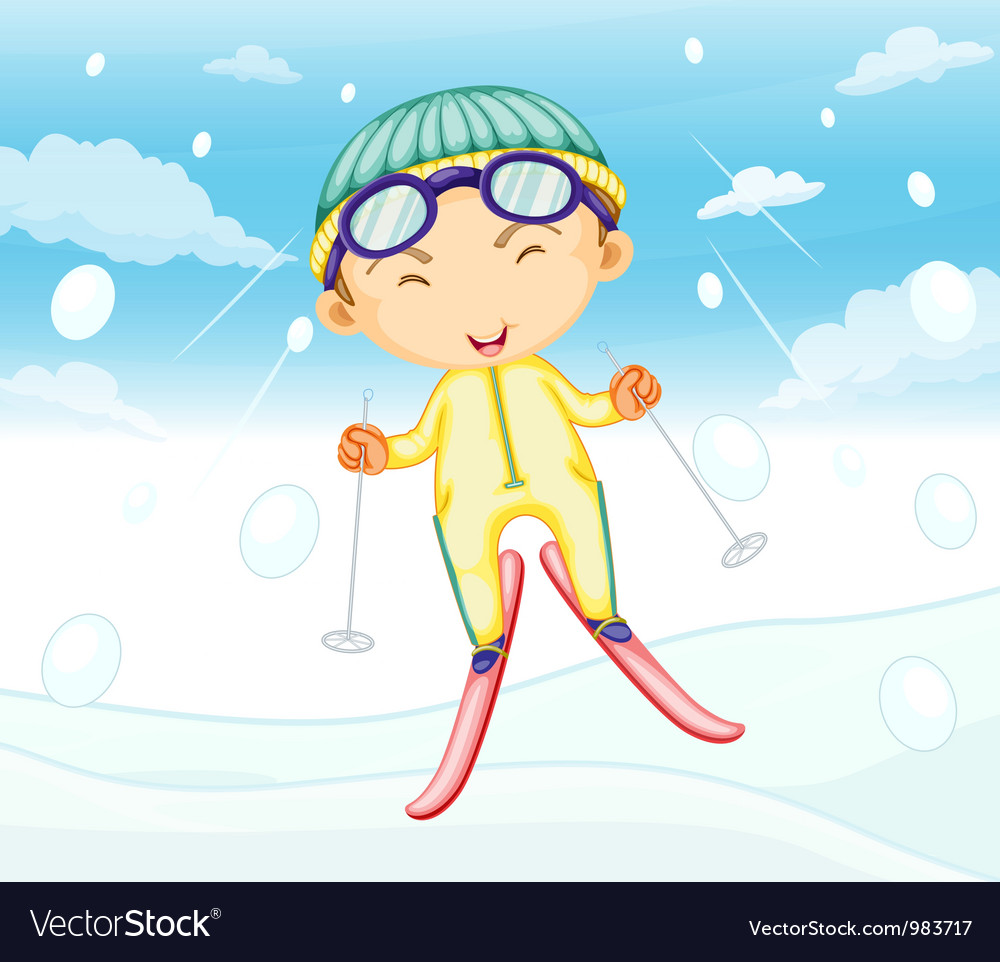 Skiing Royalty Free Vector Image - Vectorstock