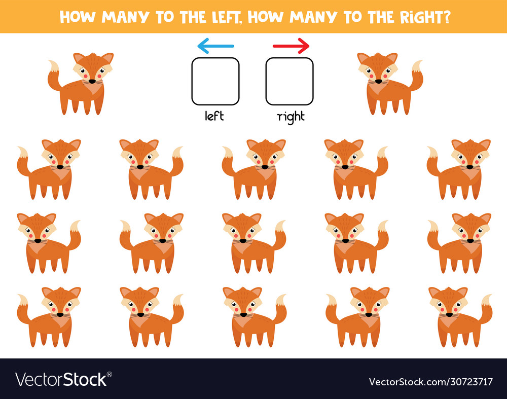 Spatial orientation foe kids left or right cute Vector Image