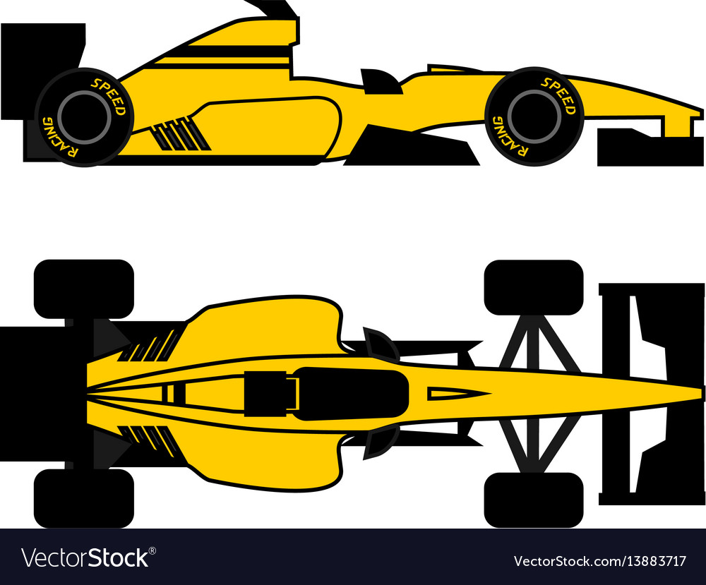 Yellow racing car