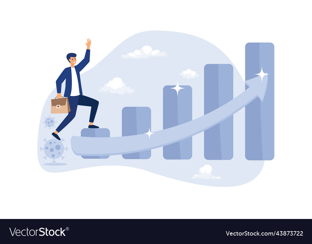 Economic recovery after coronavirus covid-19 Vector Image