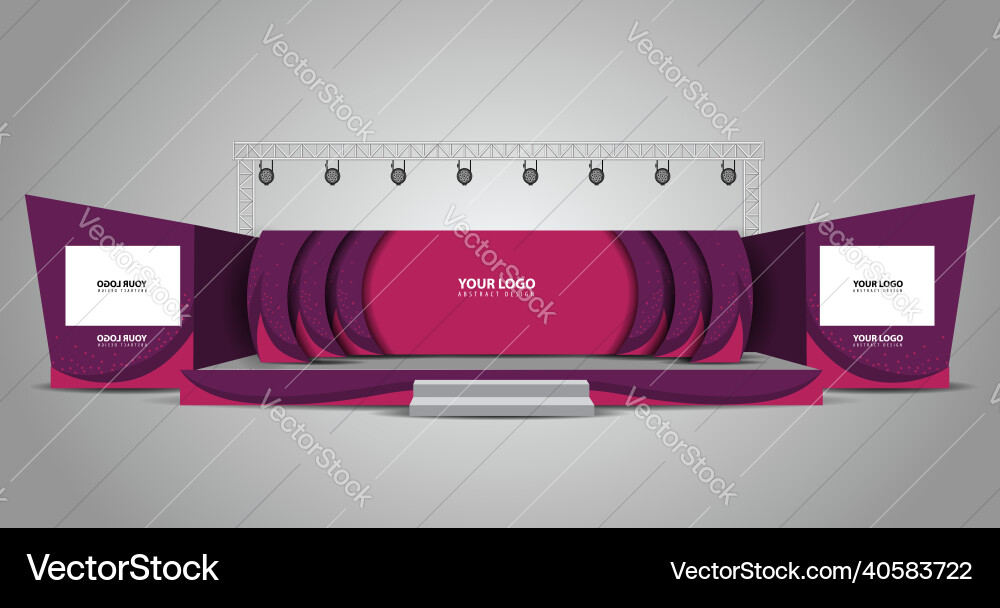 Event stage design for business conferences Vector Image