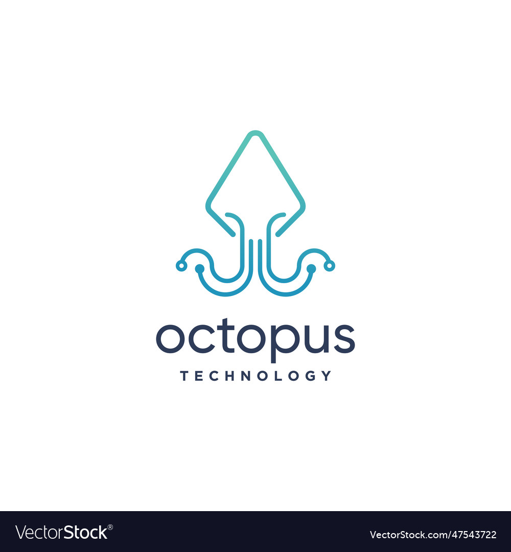 Octopus logo design with technology style