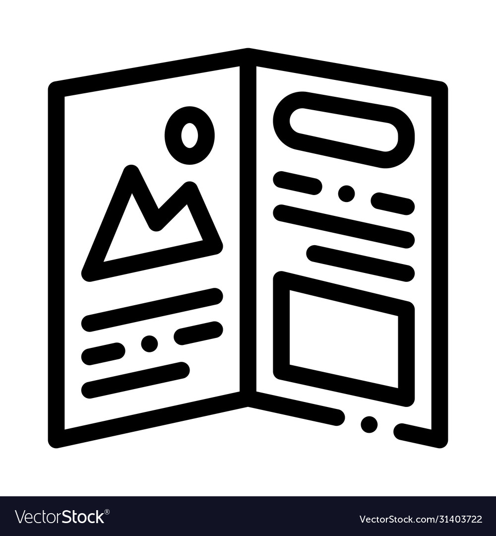 Printed booklet icon outline