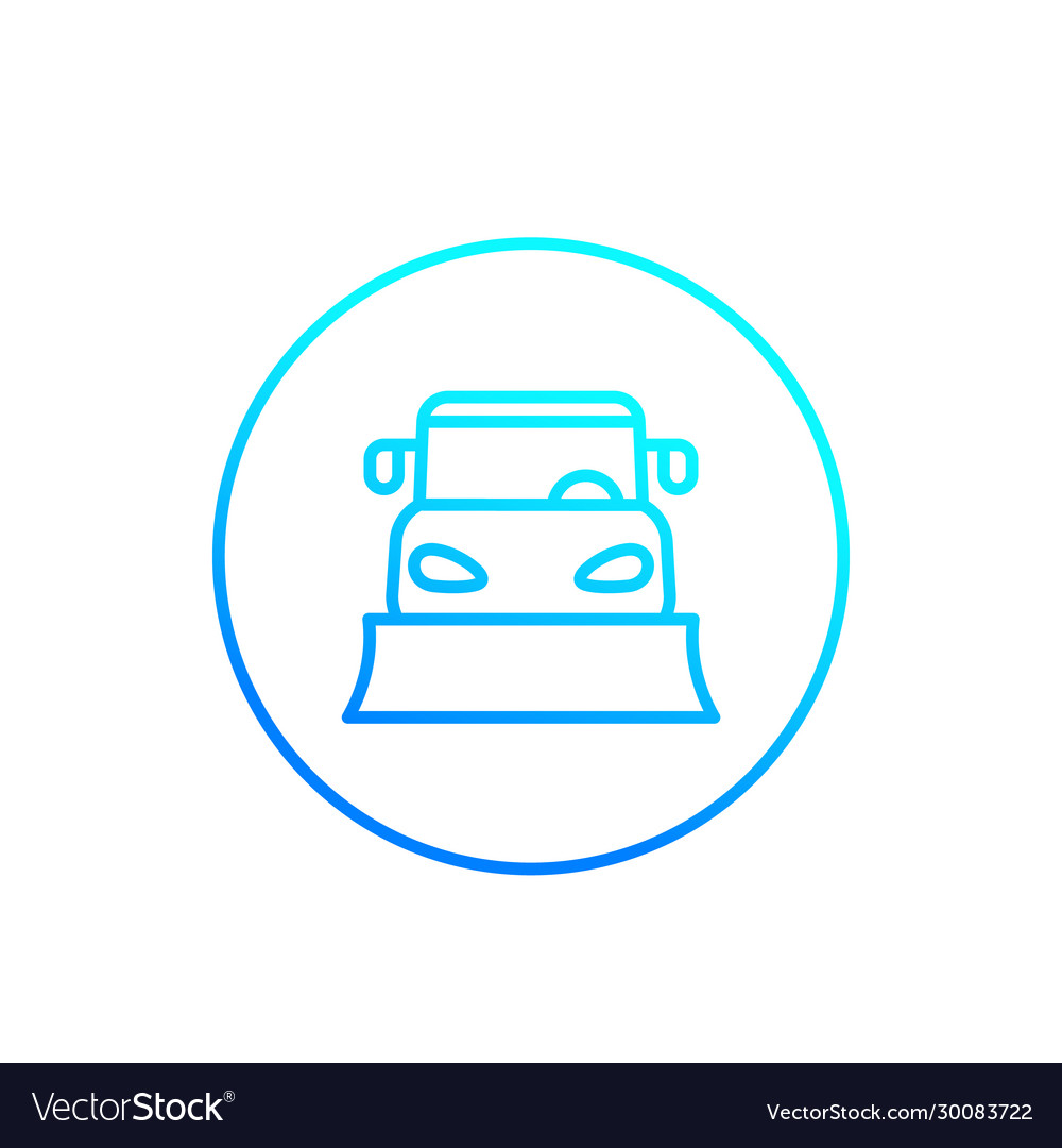 Snowplow line icon Royalty Free Vector Image - VectorStock