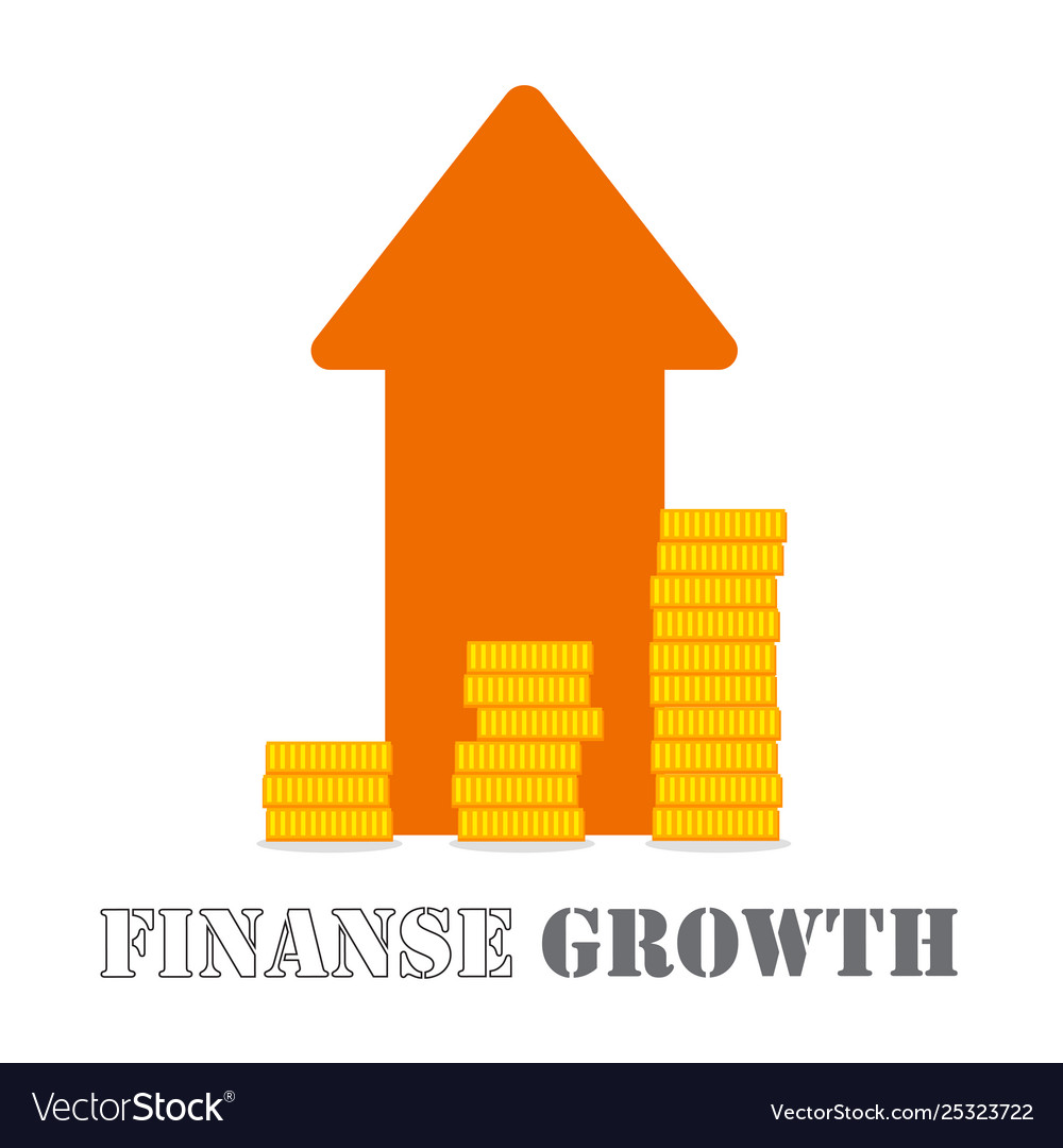 Stack golden coin like income graph