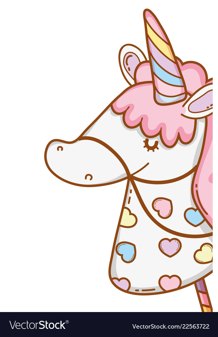 Stick unicorn toy cartoon Royalty Free Vector Image