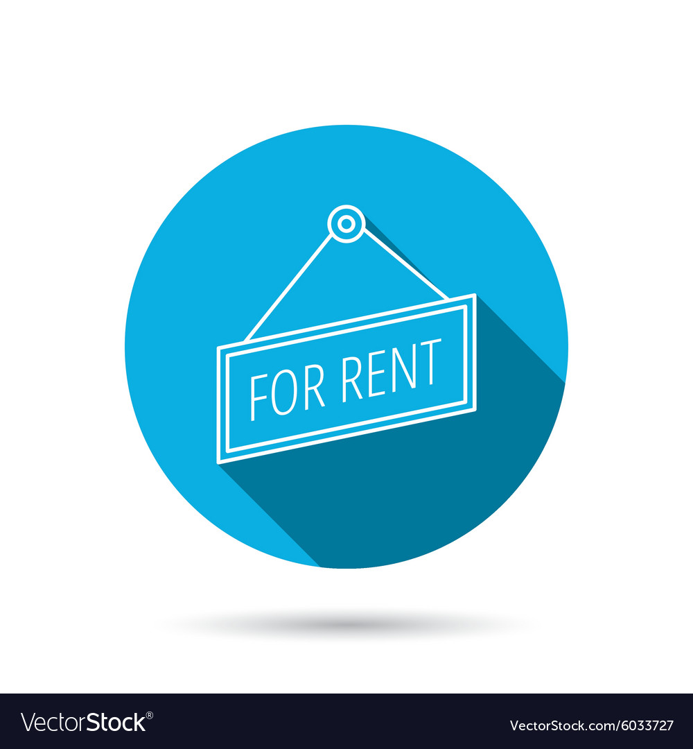 For Rent Icon Advertising Banner Tag Sign Vector Image
