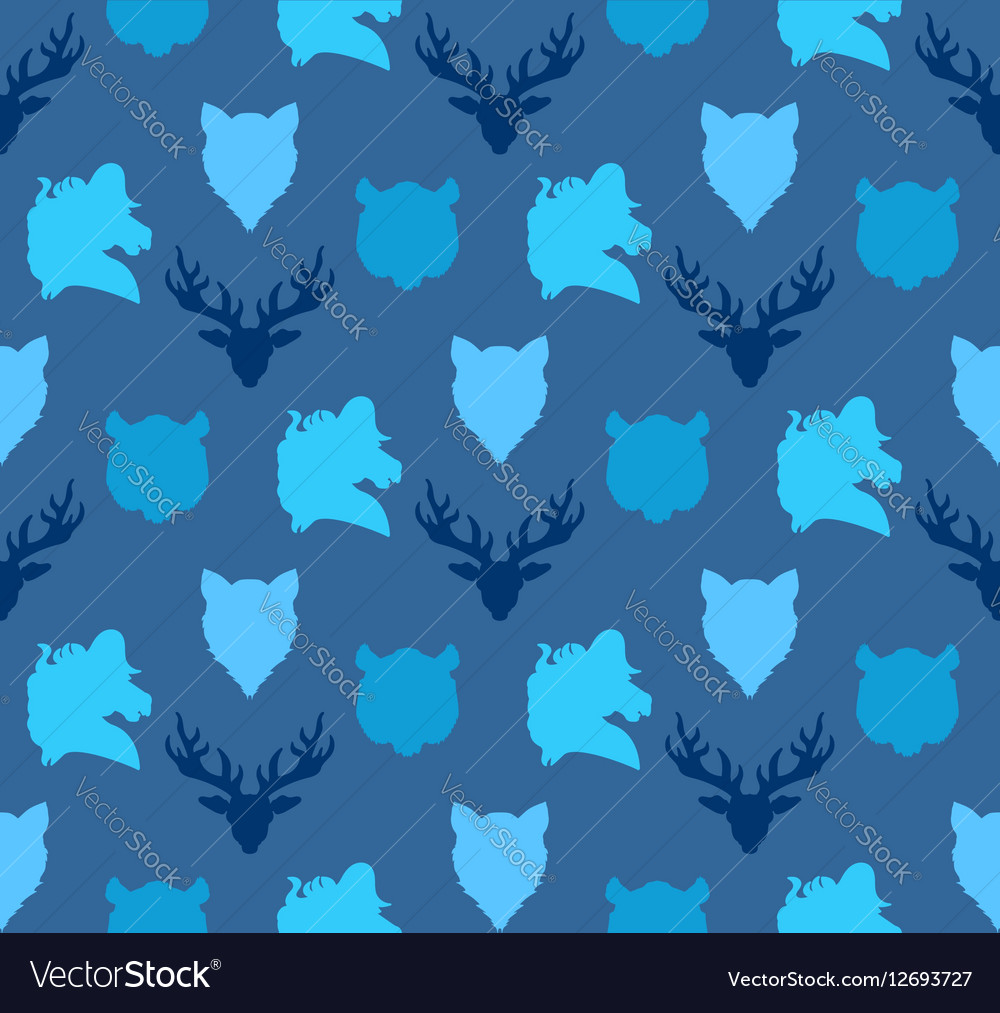 Wildlife seamless pattern Royalty Free Vector Image