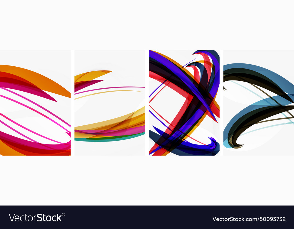 Abstract colorful wave posters for wallpaper Vector Image