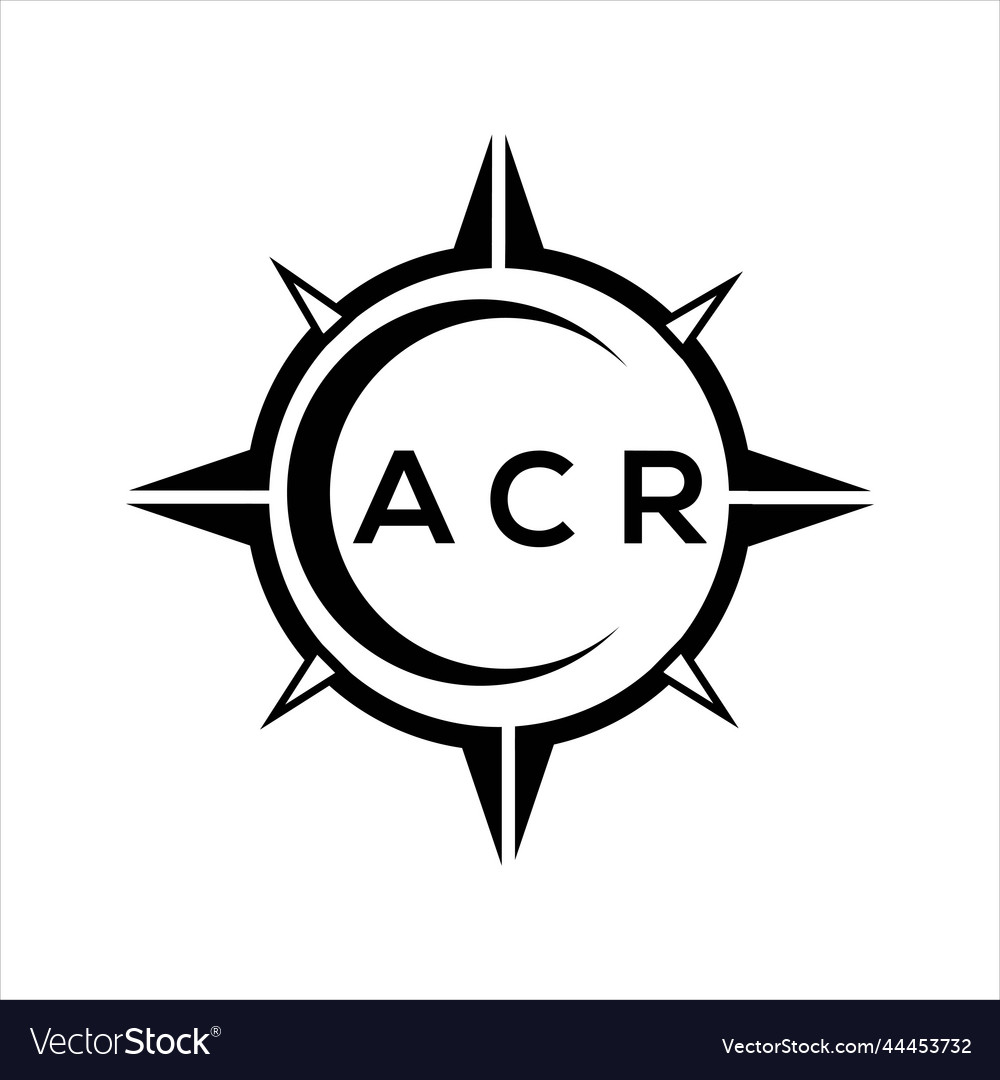 Acr Abstract Technology Circle Setting Logo Vector Image