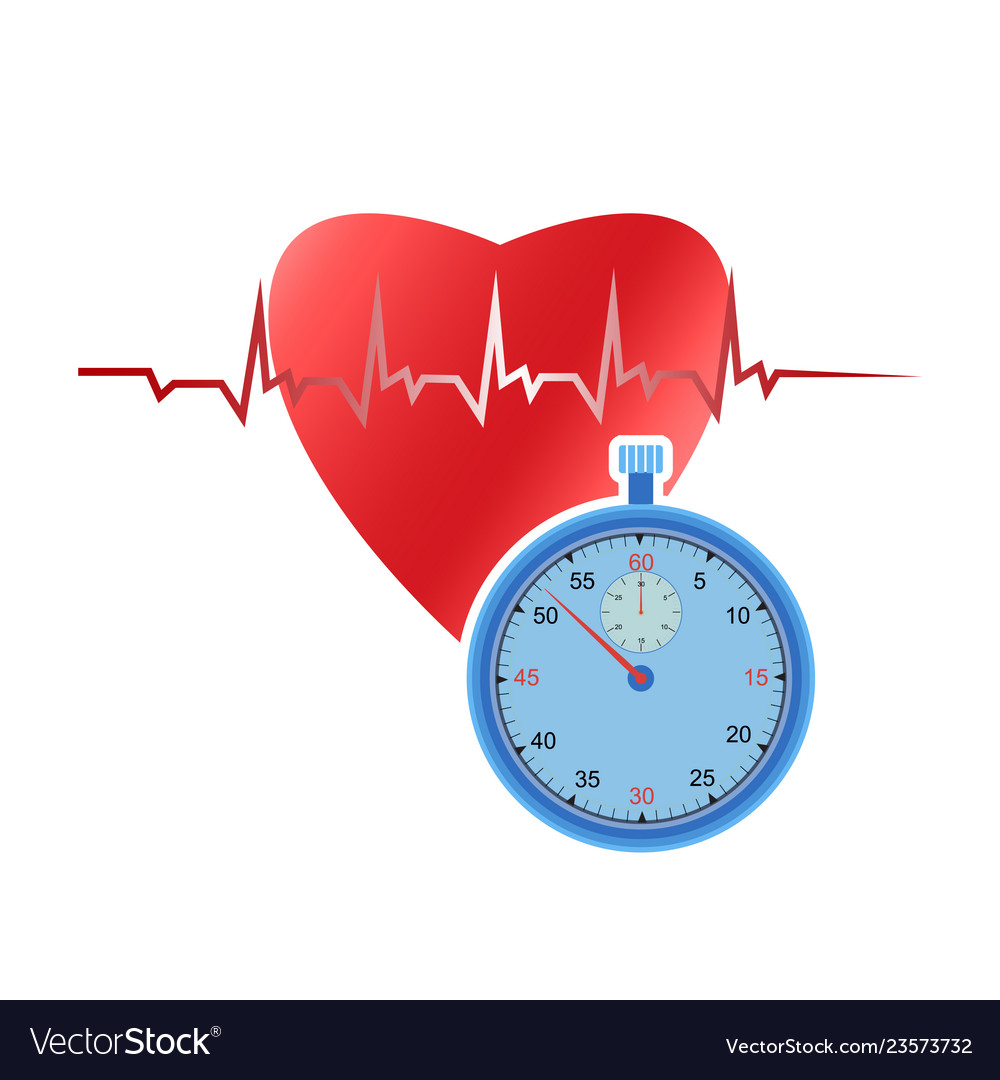 Heart and stopwatch