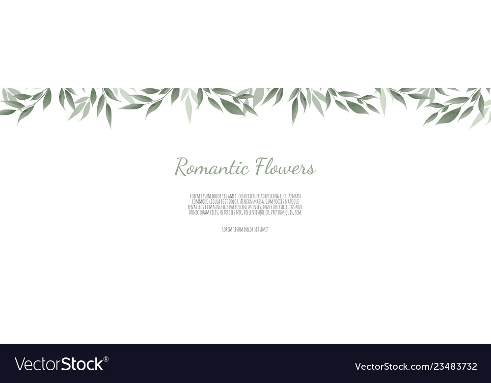 Horizontal botanical design banner pink