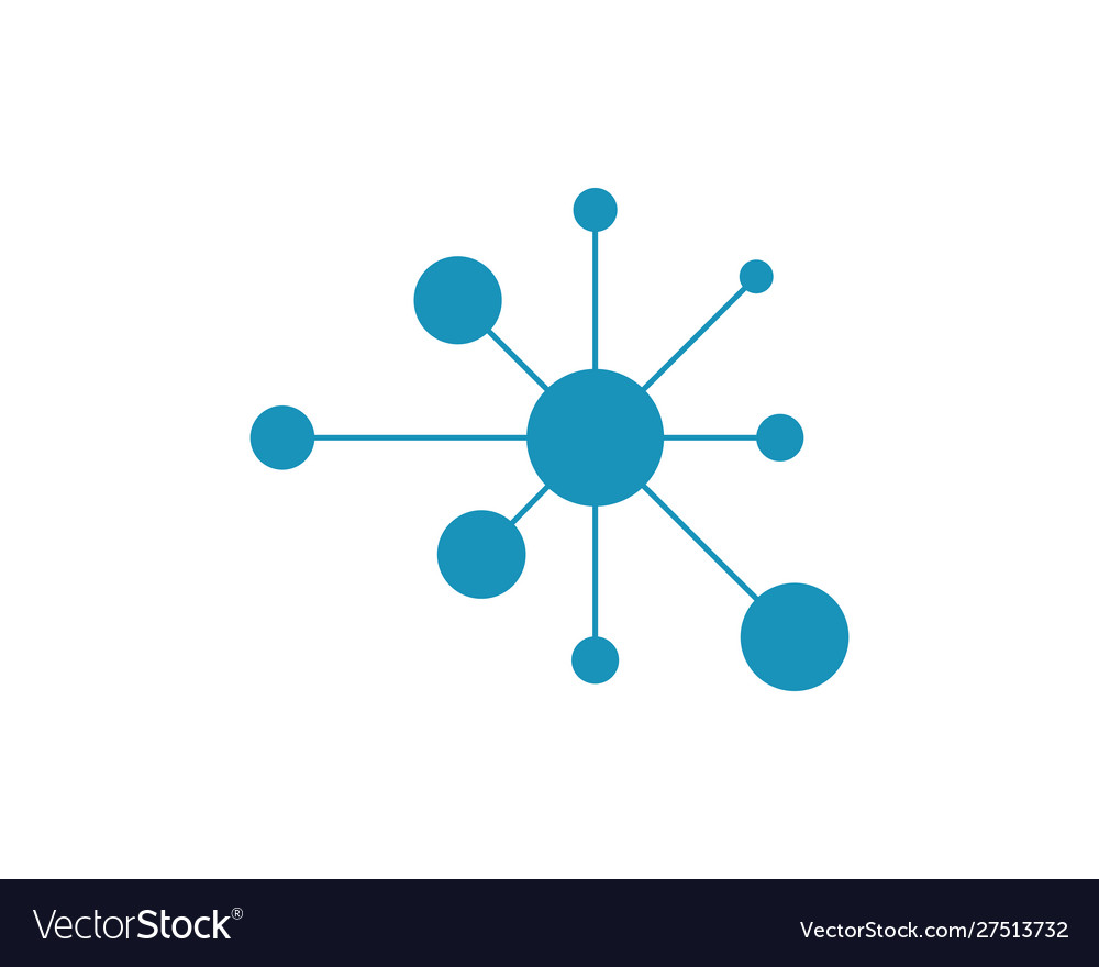 Molecule symbol logo template Royalty Free Vector Image