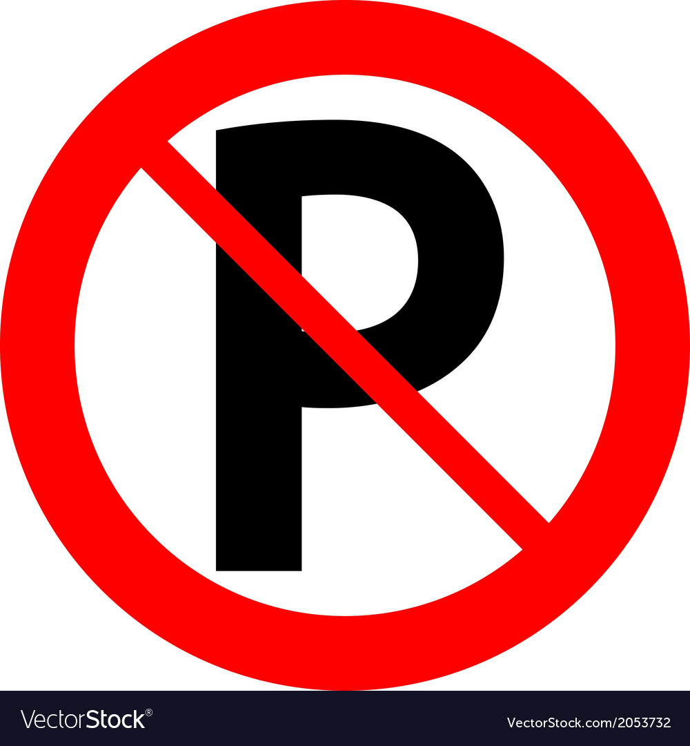 no parking signs vector