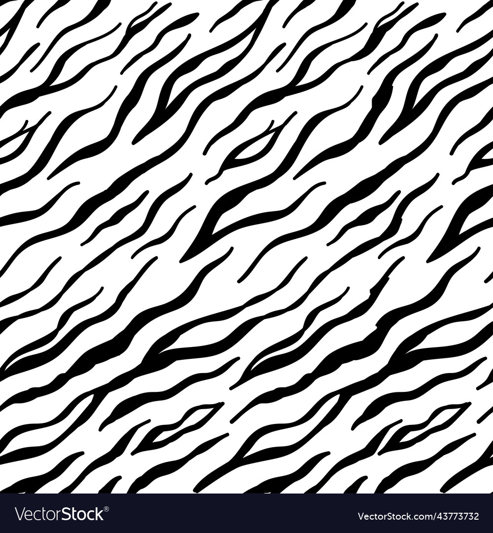 Seamless pattern with zebra skin black