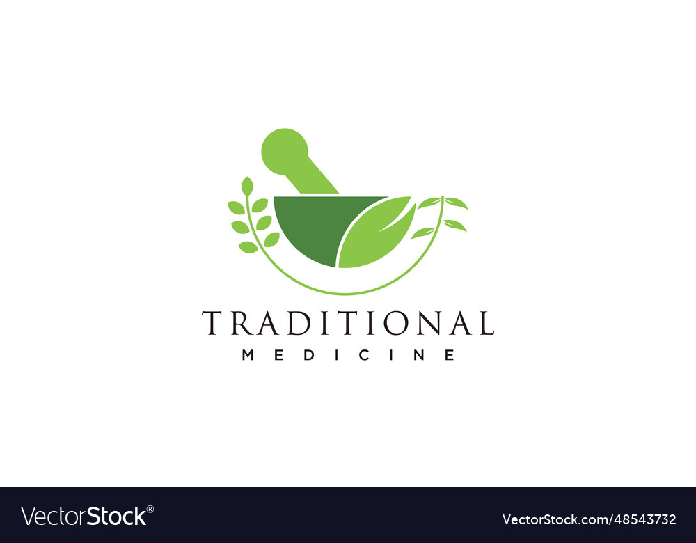 Traditional medicine logo icon design template Vector Image