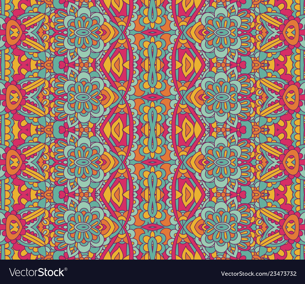 Vintage ethnic luxury floral pattern Royalty Free Vector