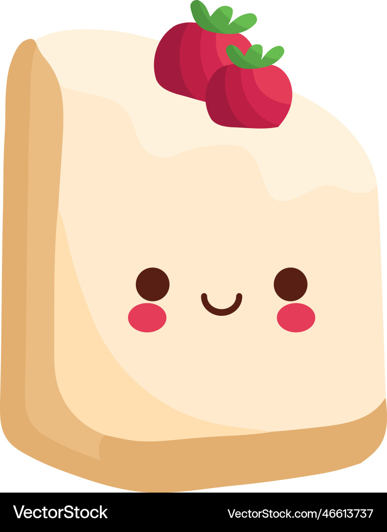 Cute Strawberry Cookies Royalty Free Vector Image