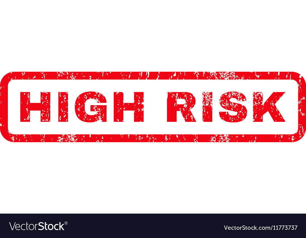 High risk rubber stamp Royalty Free Vector Image