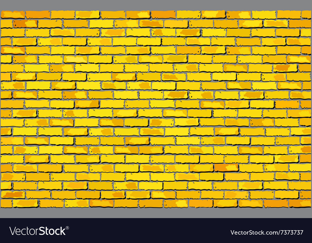 Yellow Brick Wall Royalty Free Vector Image Vectorstock