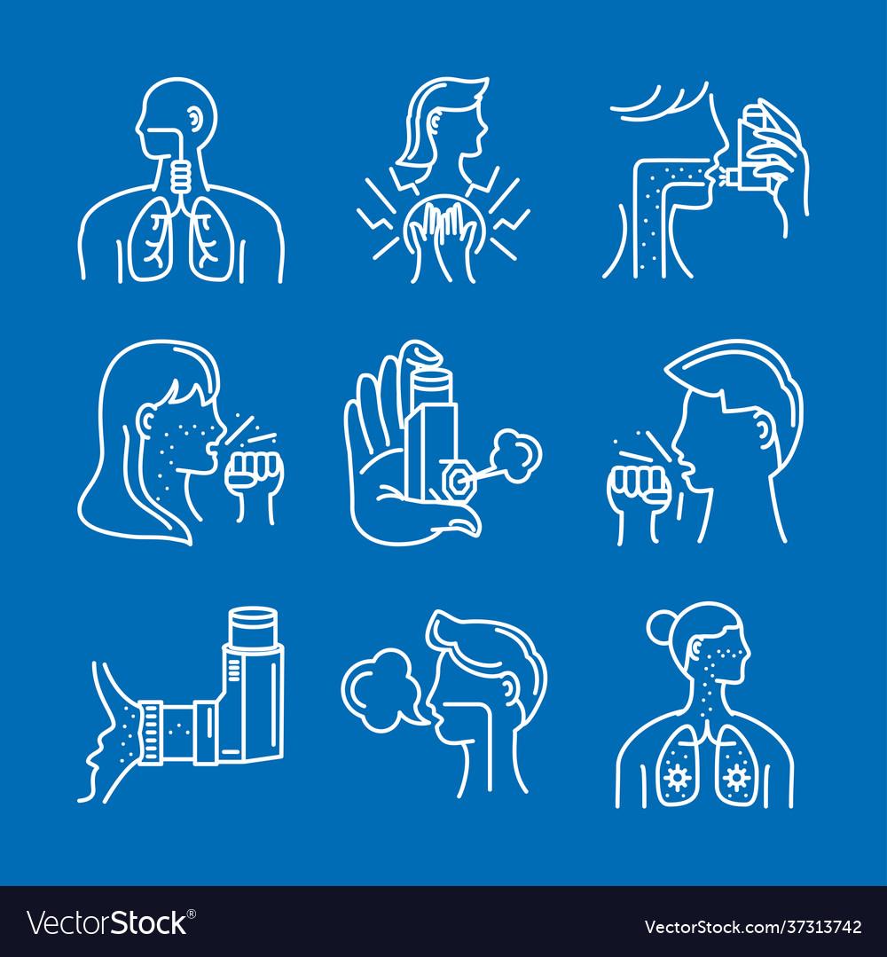 Asthma disease theme Royalty Free Vector Image