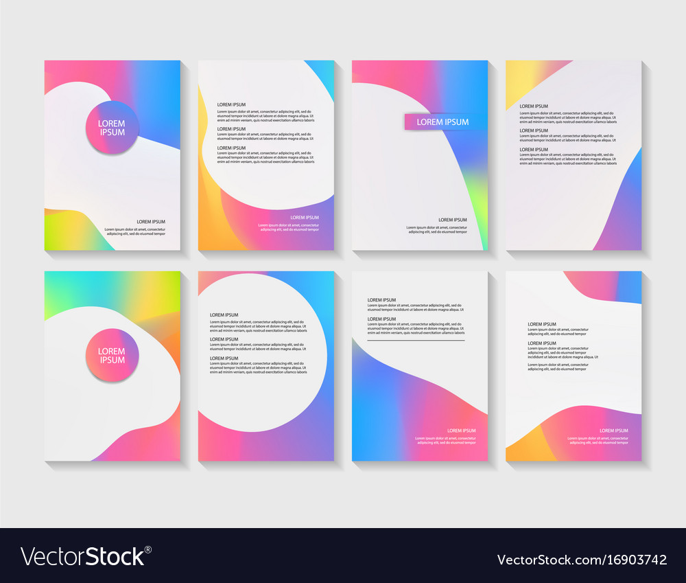 Brochure Flyer Layouts With Abstract Colorful Vector Image