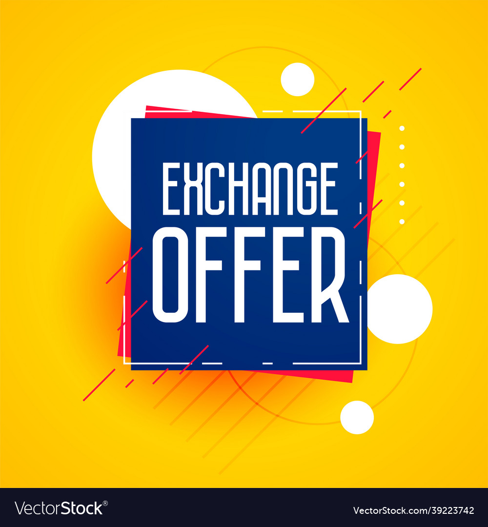 Exchange offer discount banner design template