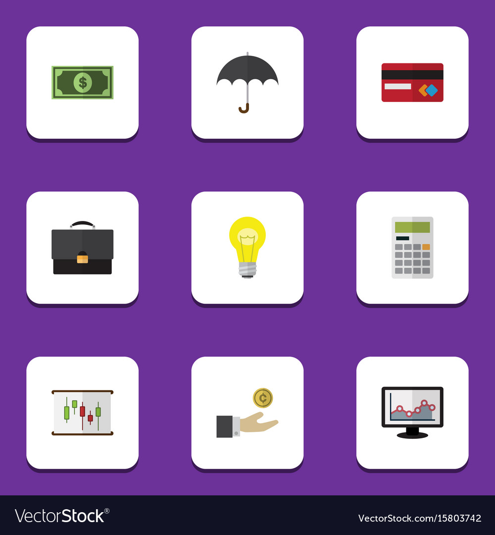 Flat icon incoming set of payment bubl portfolio