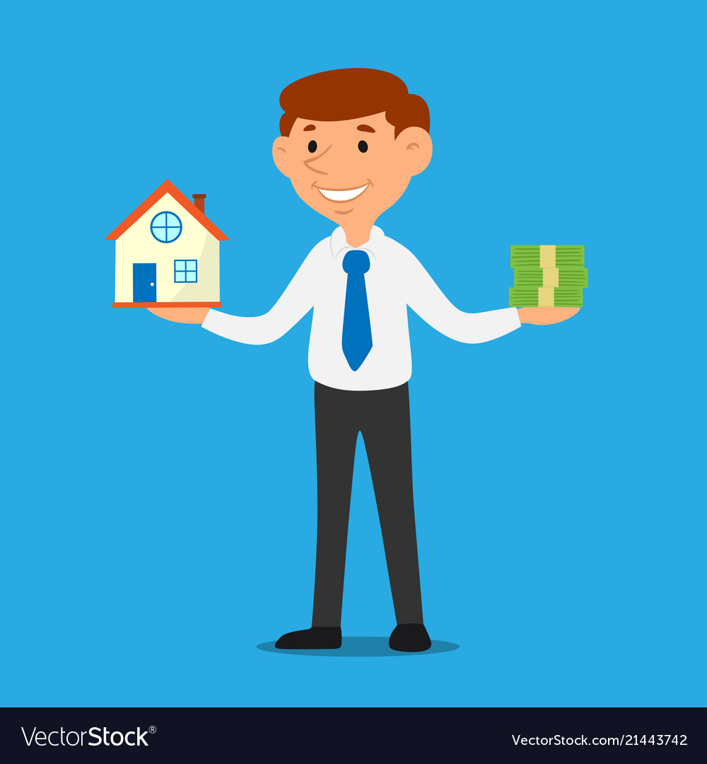 salesman-carries-house-and-money-royalty-free-vector-image