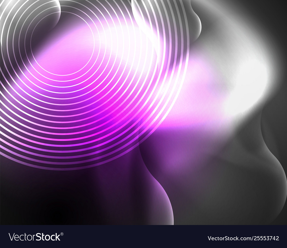 Shiny metallic neon waves design