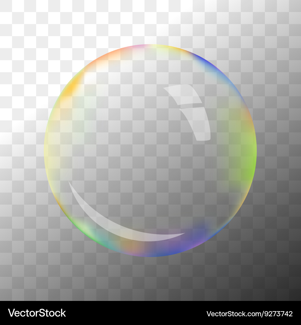 Transparent soap bubble Royalty Free Vector Image