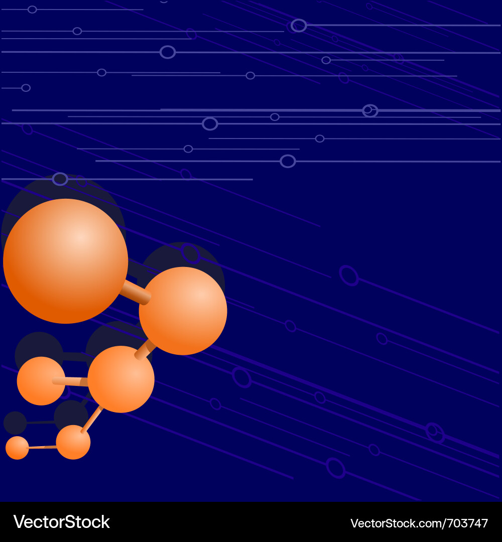 Background with a molecule Royalty Free Vector Image