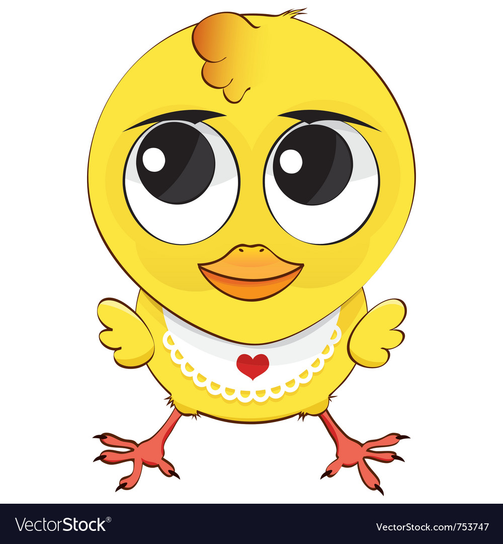 Funny cartoon chicken