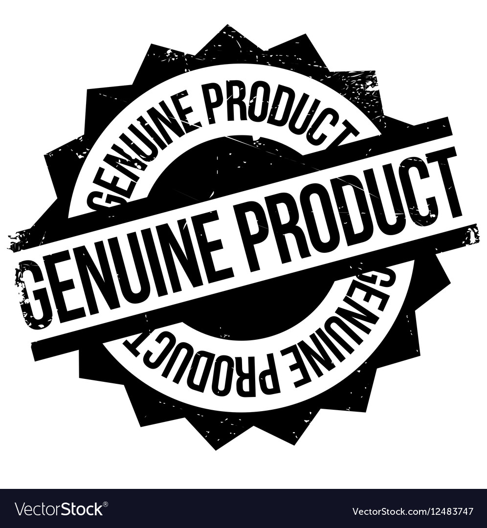 Genuine product rubber stamp