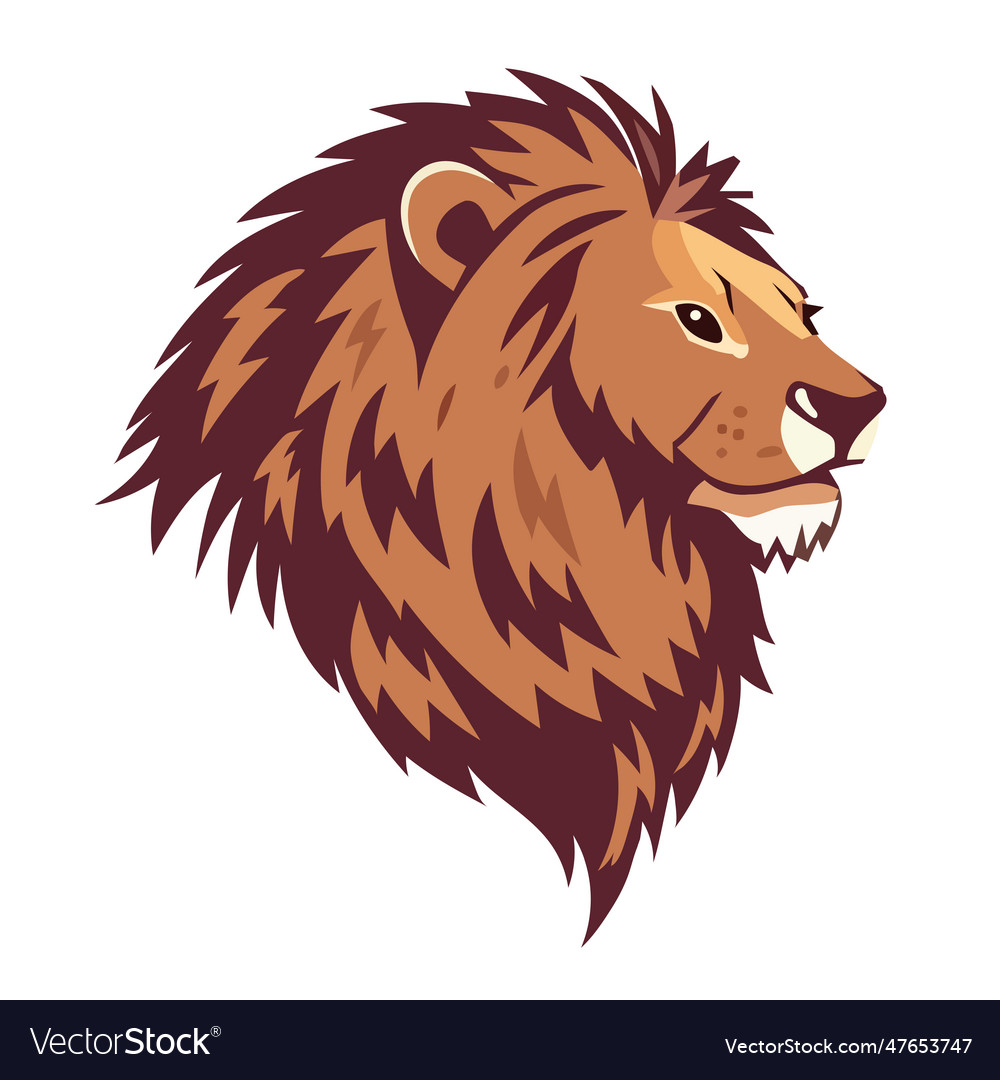 Roaring lion symbol of strength Royalty Free Vector Image