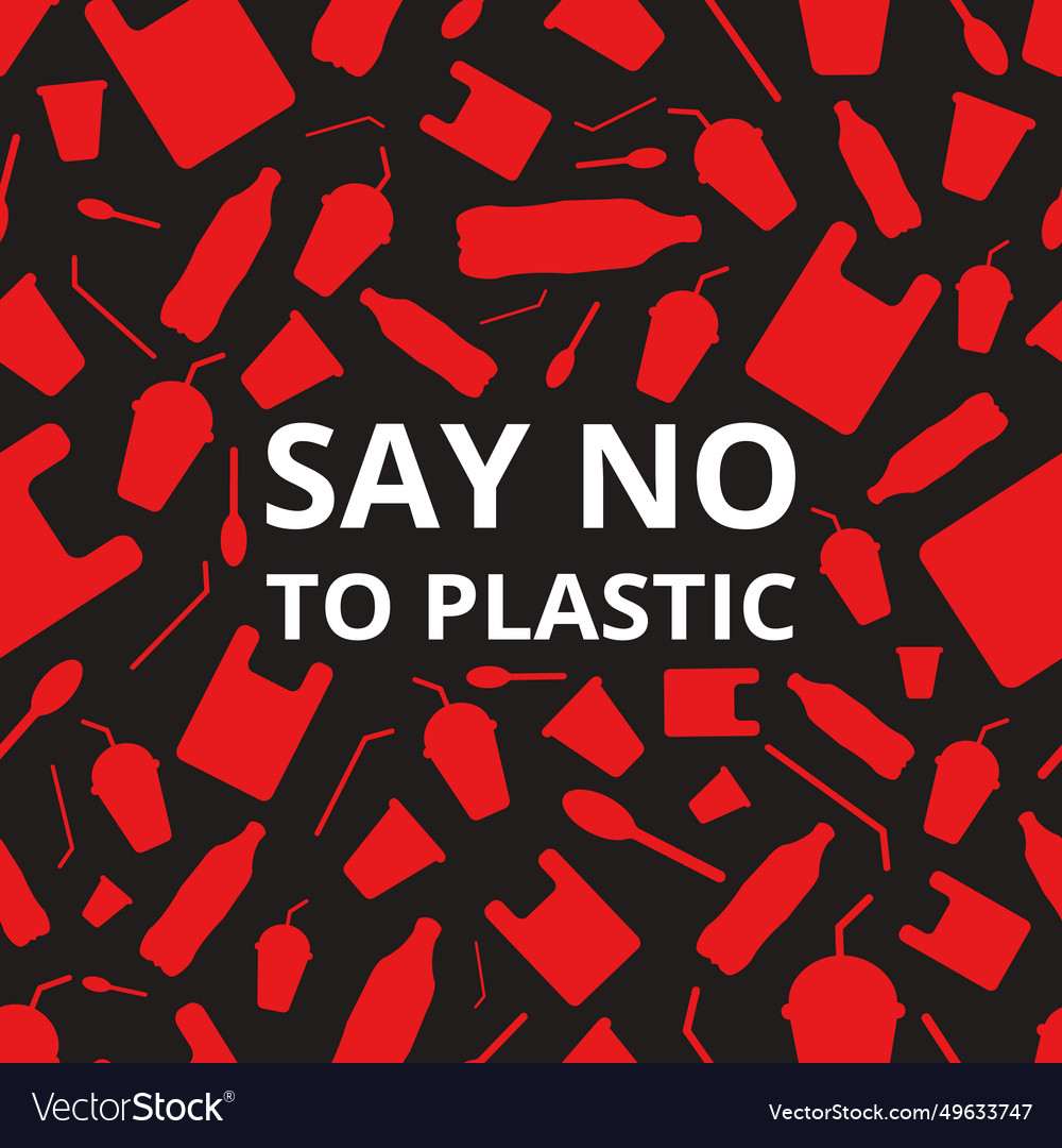 Say no to plastic - save the earth seamless