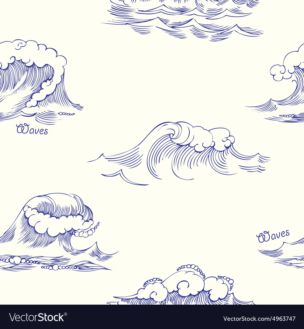 Seamless pattern with waves-02