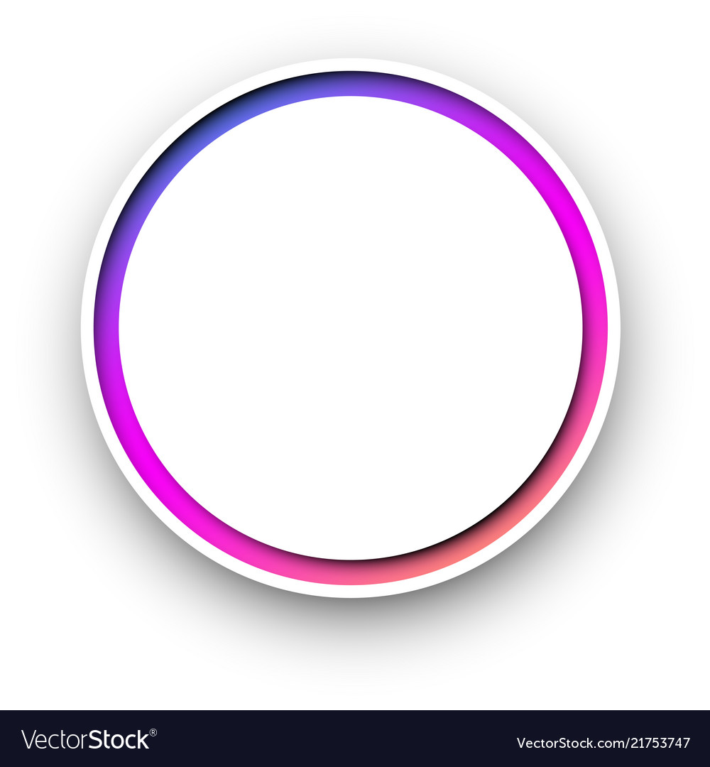 White round background template with colorful Vector Image