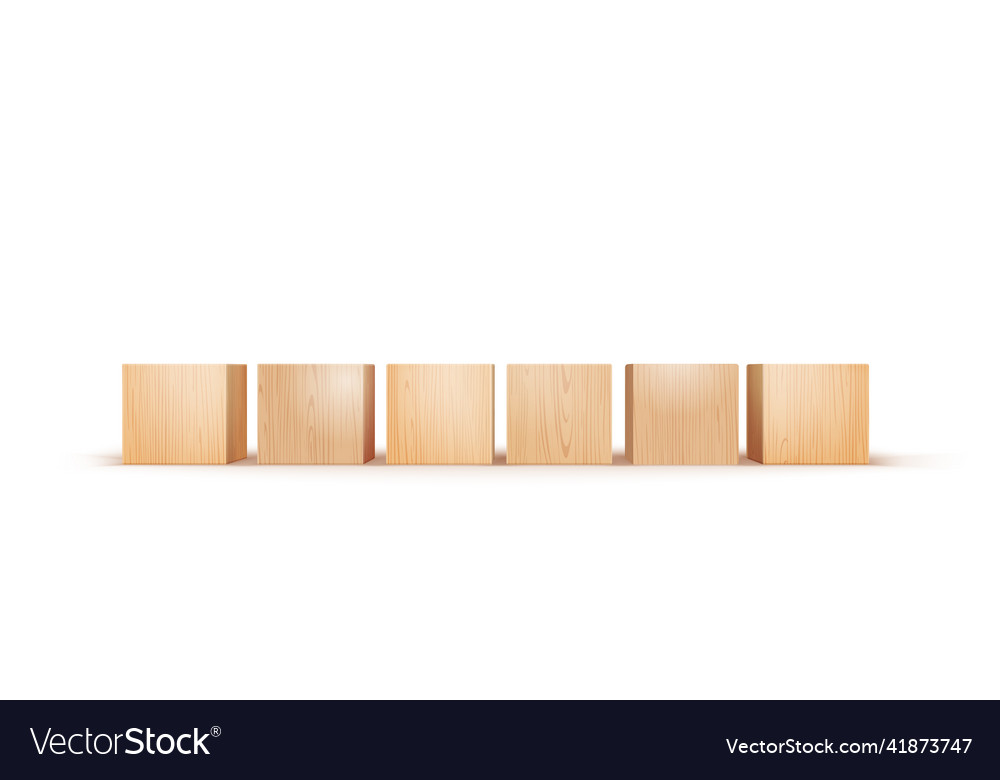 Wooden blocks 3d