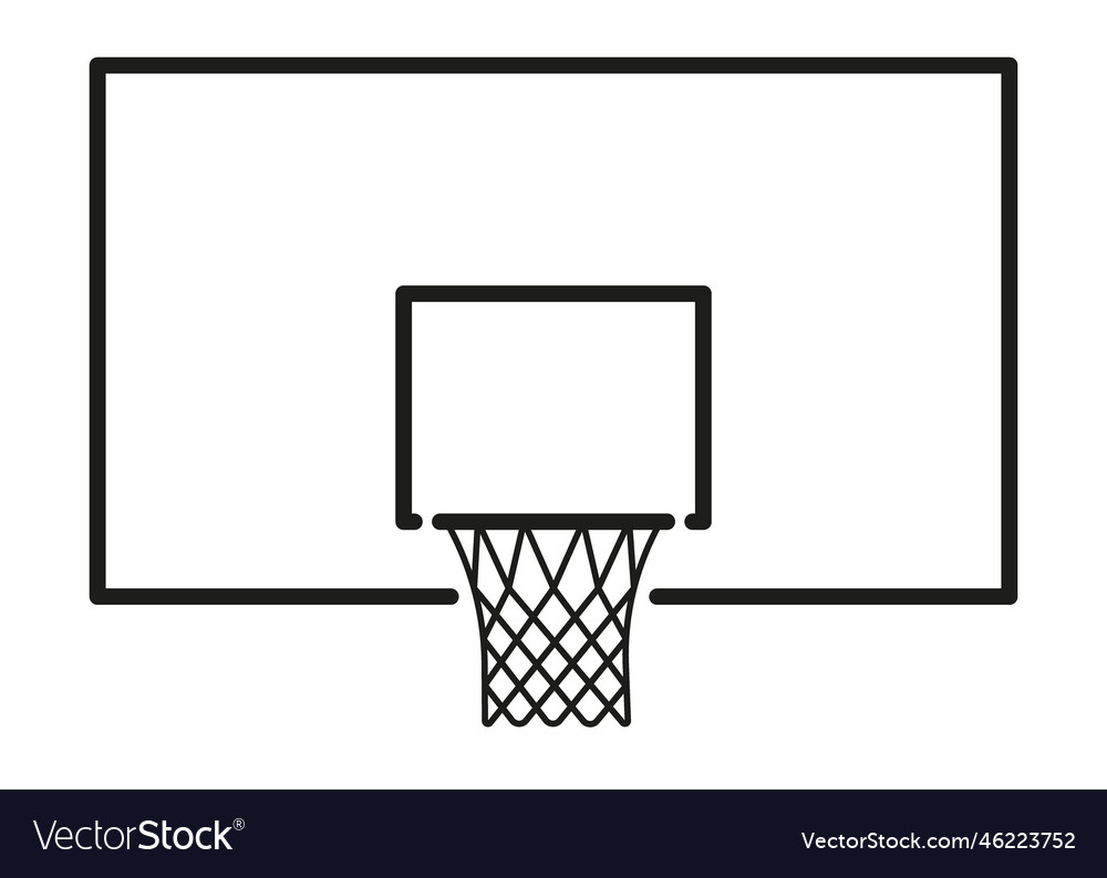 Basketball hoop with net icon sport game