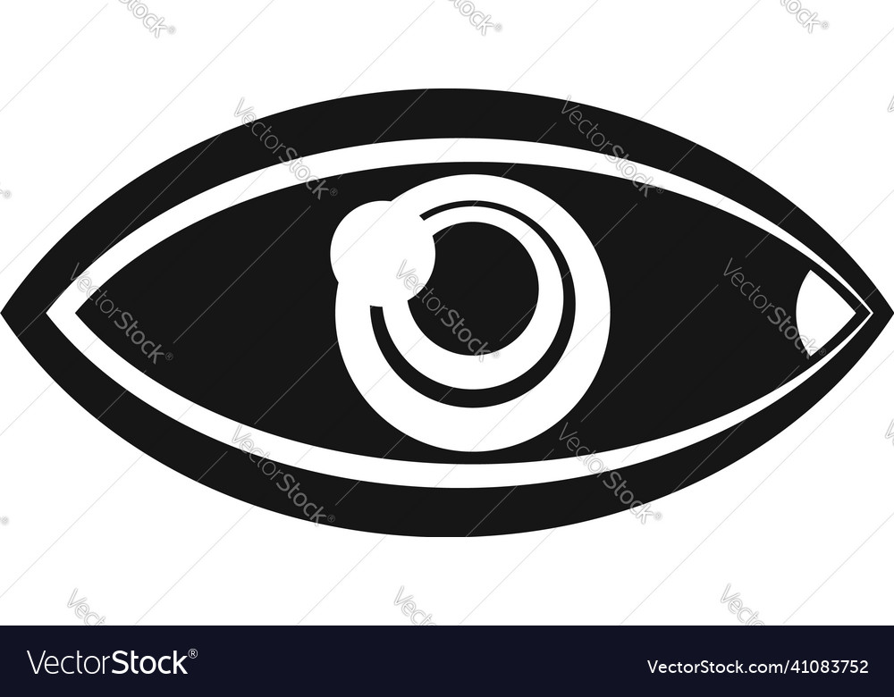 Bright eye icon simple look shape Royalty Free Vector Image