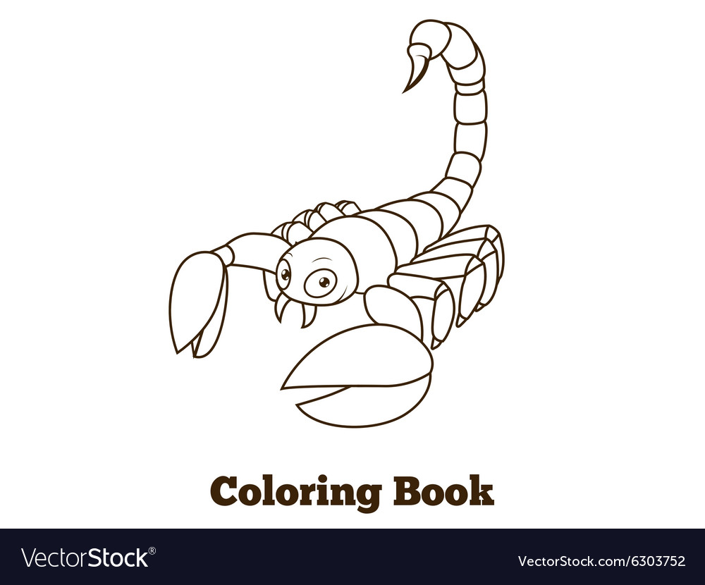 Coloring book elephant african animal cartoon Vector Image